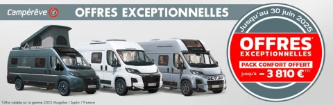 Offres exceptionnelles Campérêve 2025 - pack confort offert