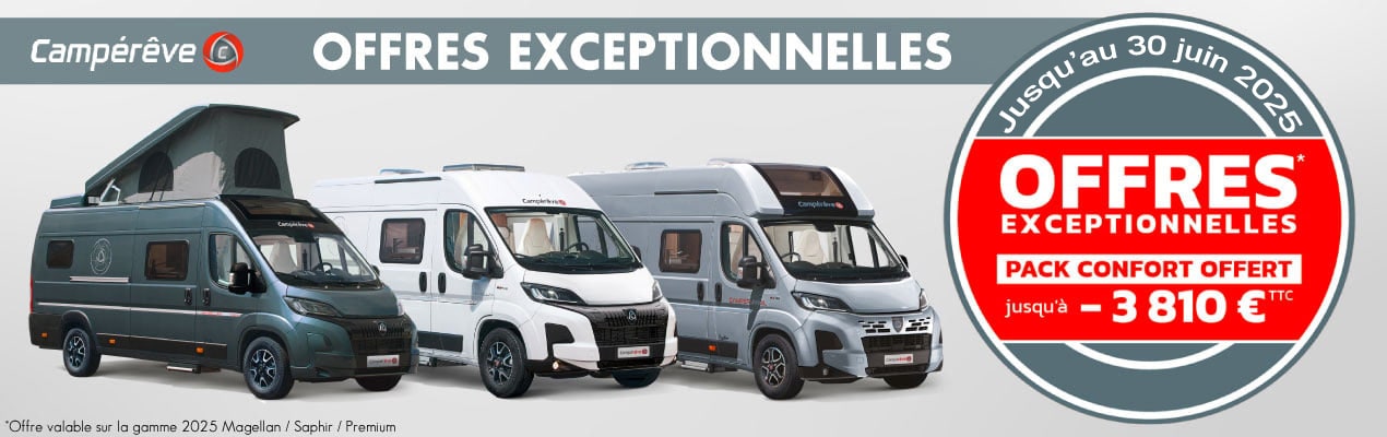 Offres exceptionnelles Campérêve 2025 - pack confort offert