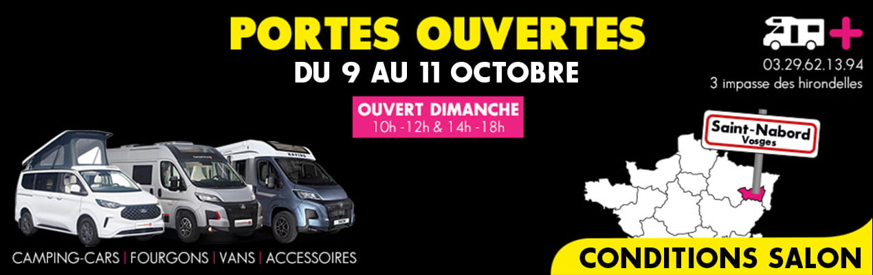 Portes Ouvertes Camping-Car Plus Conditions Salon du 9 au 11 octobre à Saint-Nabord